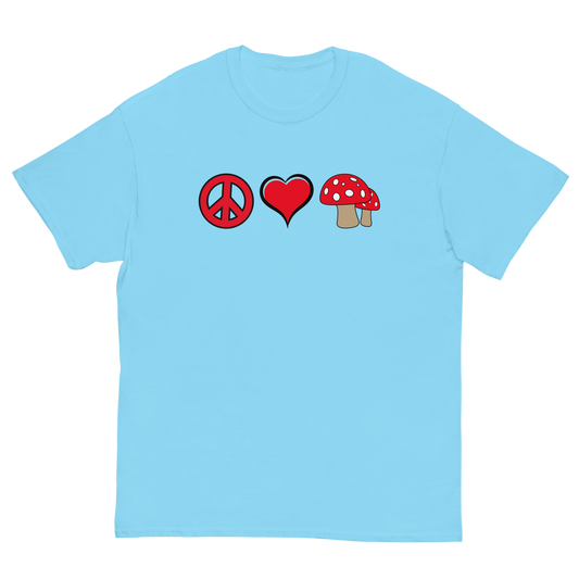 Peace Love Mushrooms classic tee