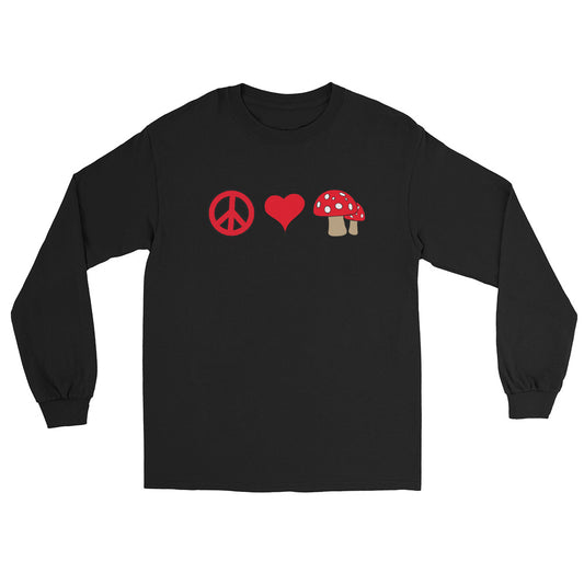 Peace Love Mushrooms Long Sleeve Shirt