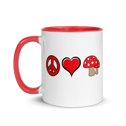 Peace Love MushLuv mug